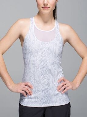 Lululemon Mesh With Me Tank Top - Desert Snake White Silver Fox